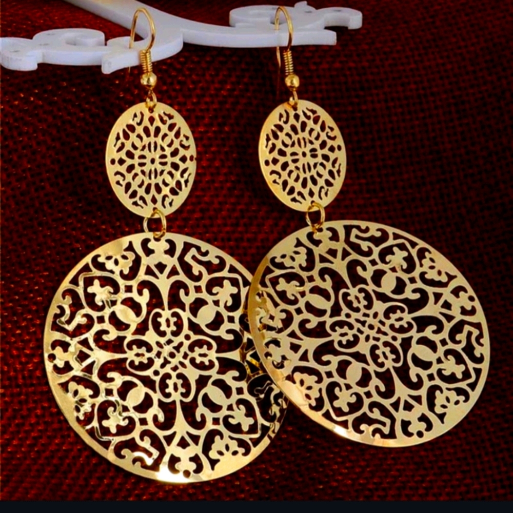 Gold Hollow Earrings